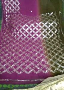 Purple And Mehandi Colour Sarees