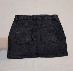 Blue Haven Black Denim Cargo Skirt