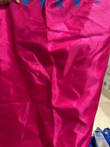 Pink &amp; Blue Saree unused with untiched blouse