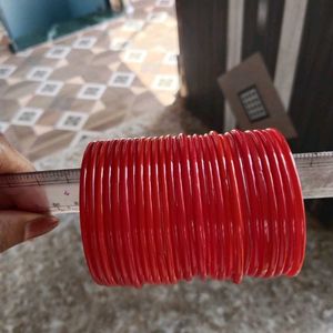Set of  Glass Bangles with Embellishments