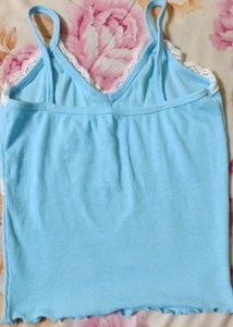 Baby Blue Lace Trim Bralette top.