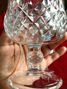 Set of 5 Crystal Cut Goblets