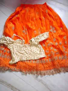 Orange Lehenga Choli Set