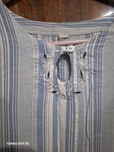 Blue Striped Kurti