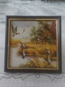 Go Hooked Framed Duck  Art Wall Painting