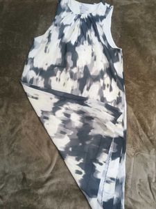 Abstract Print Sleeveless Dress
