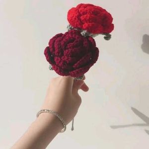 Handmade Crochet Rose Bouquet