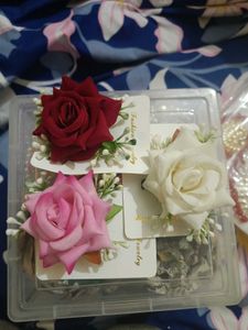 Rose Corsage Hair Clip combo of 3
