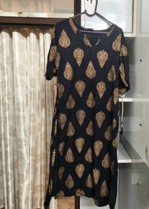 Kurta with Gold Print