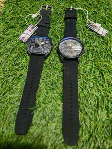 Stylish Pair of Black Watches