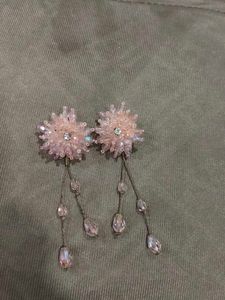 light pink earrings