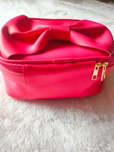 Makeup Organiser BOW BAG (hot pink)