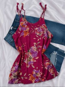 charming Floral Print kurti