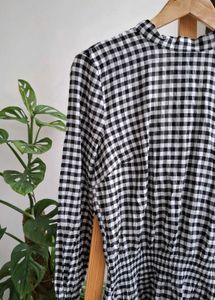 H&amp;M Gingham Peplum Top