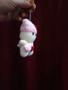 Crochet Kitty Keychain