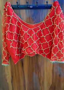 Red Embroidered Lehenga Choli Set