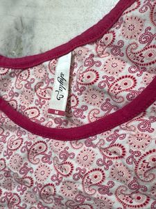 Y2k Cute Pink Paisley Print top