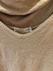 Elegant Gold shimmery V Neck Top