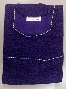 Elegant Purple Printed Nightgown