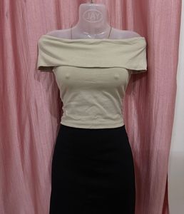 Off-Shoulder Cream Top