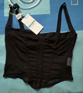 Sheer Mesh Corset Top