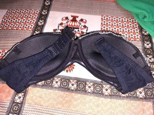 Black Lace Bow Detail Bra
