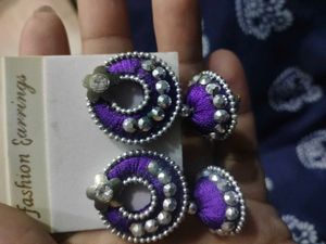 Elegant White Jhumka Earrings