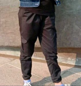Black Cargo Jogger Pants