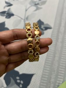 Gold-toned beautiful design Bangle Set