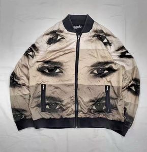 Bl**d Brother Graphic Print Bomber Jacket