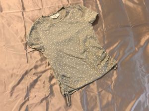 Cute Floral Ruched T-Shirt