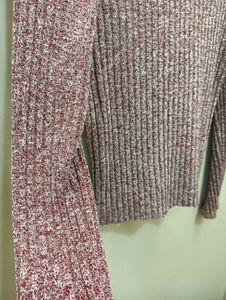 Ribbed Long Sleeve Knit Top