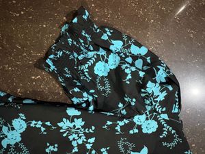 Floral Print V-Neck Midi Dress