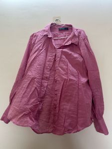 Chic Pink Embroidered Button-Up Shirt