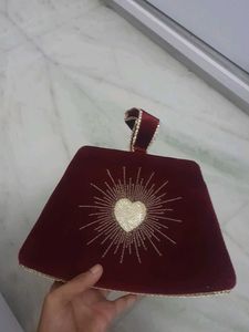 Embroidered Velvet Potli