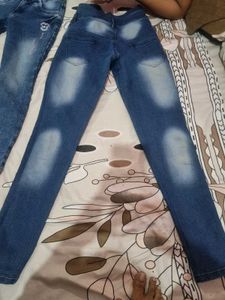 Stylish Embellished Blue Jeans