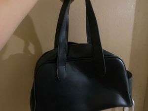 Chic Black Faux Leather Handbag
