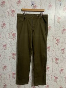 Olive Green Casual Pants