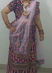 Women's Embroidered Lehenga With Blouse And Dupatt