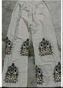 white cotton women pants