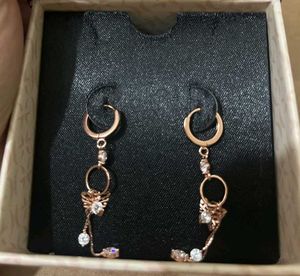 real silver Butterfly Earrings