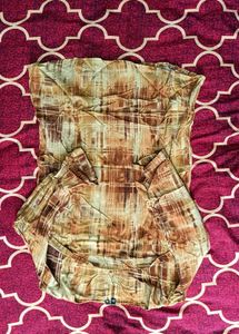 Earthy Brown &amp; Yellow Fusion Top