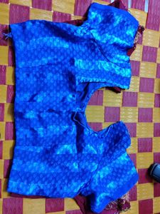 Designer Blue Silk Blouse