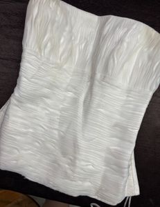 Elegant White Strapless Corset