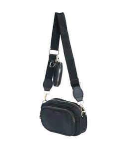 🐦‍⬛Chic Black Nylon Crossbody Bag