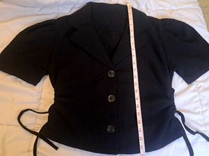 Black Korean casual top