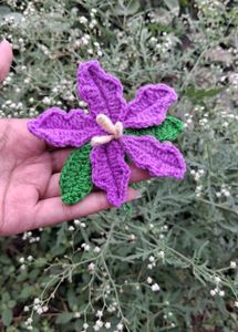 Handmade Crochet Hair Clips &amp; Bow Set