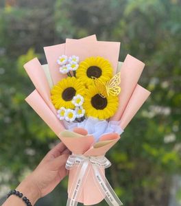 Crocheted Sunflower Bouquet