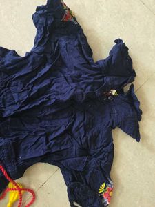 Embroidered Navy Blue frock