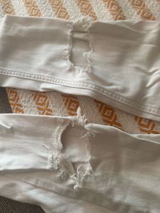 White Distressed Skinny Jeans